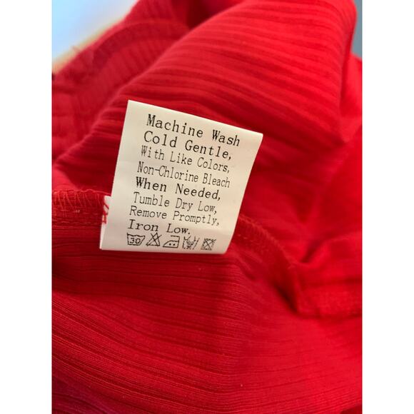 Ribbed knit jumpsuit jogger, romper, red size XL 16/18 NEW - Picture 11 of 16